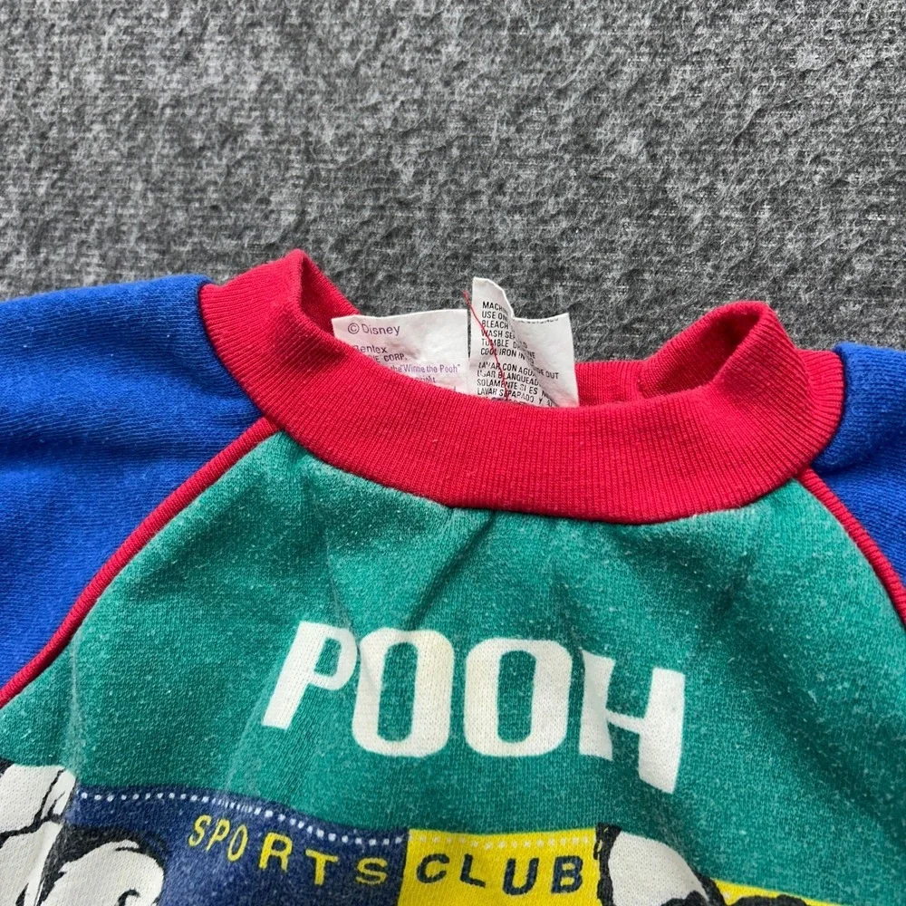 Vintage Winnie The Pooh Disney Sweatshirt Tigger Pullover Colorblock 18M Toddler